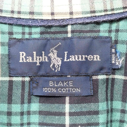 ラルフローレン RALPH LAUREN BLAKE ポニー刺繍 チェック柄 L/S ボタンダウン シャツ ビッグサイズ メンズ