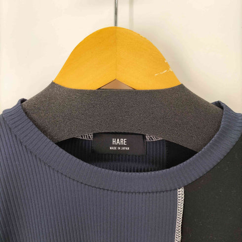 ハレ HARE ステッチ切替デザインクルーネックTシャツ メンズ FREE