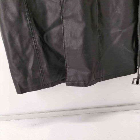 ファーライナー付きレザーロングコート メンズ import:M