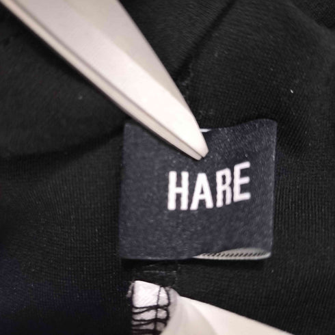 ハレ HARE フロントロゴ刺繍 ハーフジップTシャツ メンズ FREE
