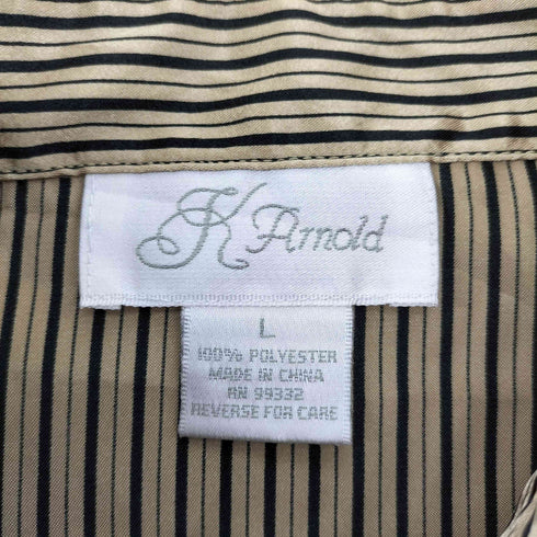 K Arnold ストライプ ポリ L//S シャツ レディース import:L