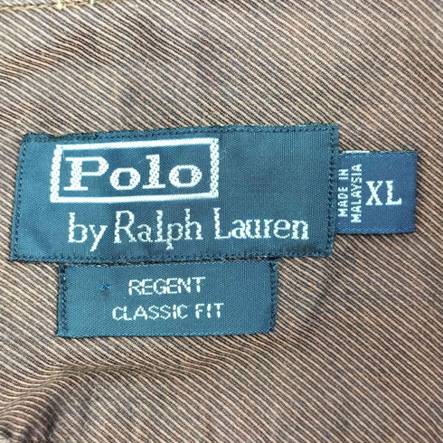 ポロバイラルフローレン Polo by RALPH LAUREN REGENT VLASSIC FIT ポニー刺繍 L/S シャツ メンズ import:XL