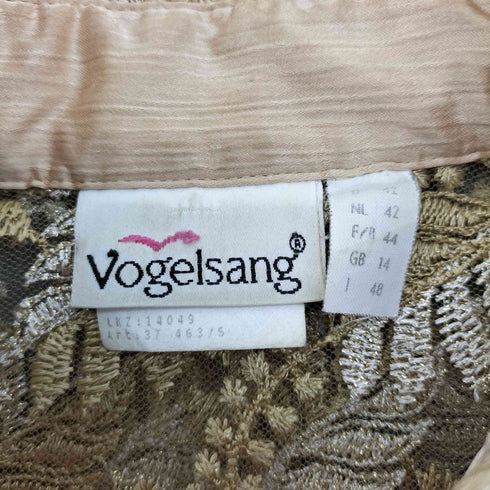 Vogelsang 花柄 刺繍 シアー シースルー L/S シャツ レディース DE:42