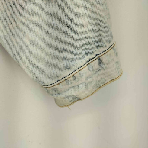 ザラ ZARA バックビッグプリントデニムジャケット メンズ import:S