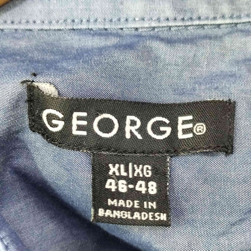 ジョージ GEORGE コットン L/S シャツ ビッグサイズ メンズ import:XL