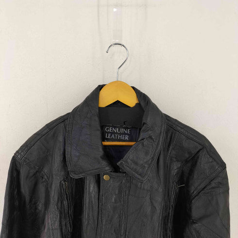 NAVARRE LEATHER COMPANY ステッチデザイン レザージャケット メンズ