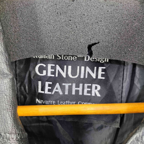 NAVARRE LEATHER COMPANY ステッチデザイン レザージャケット メンズ