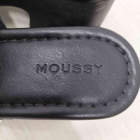 マウジー moussy スタッズ レザー厚底スクエアサンダル レディース JPN:S