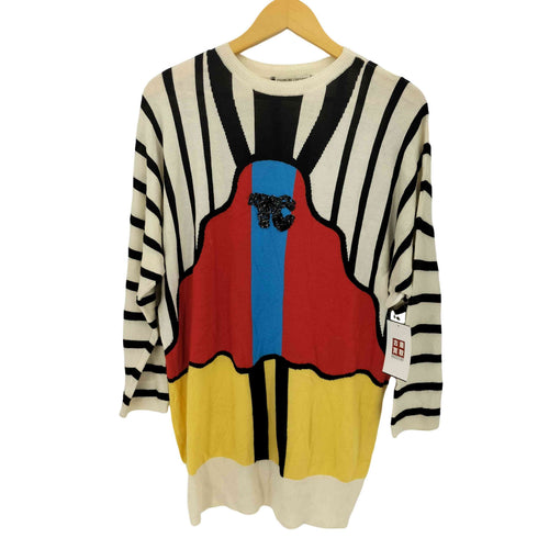ツモリチサト TSUMORI CHISATO スパンコールロゴ マルチパターンニット レディース JPN:2