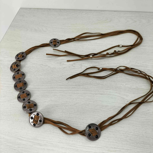ANNULOYA フェイクレザー タッセル ベルト VINTAGE レディース
