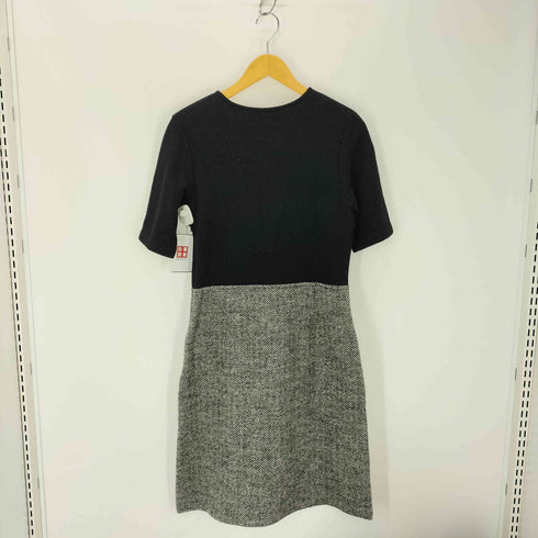 アニエスベー agnes b. 切替 ウール 半袖ワンピース レディース T2