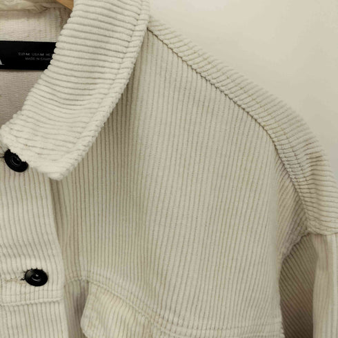 ザラ ZARA コーデュロイシャツジャケット レディース import:M