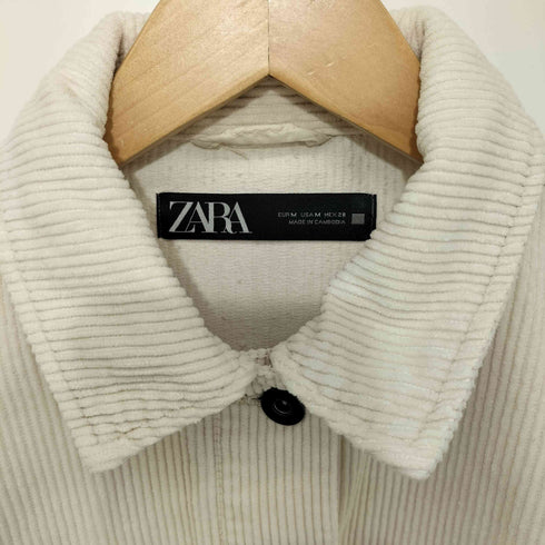 ザラ ZARA コーデュロイシャツジャケット レディース import:M