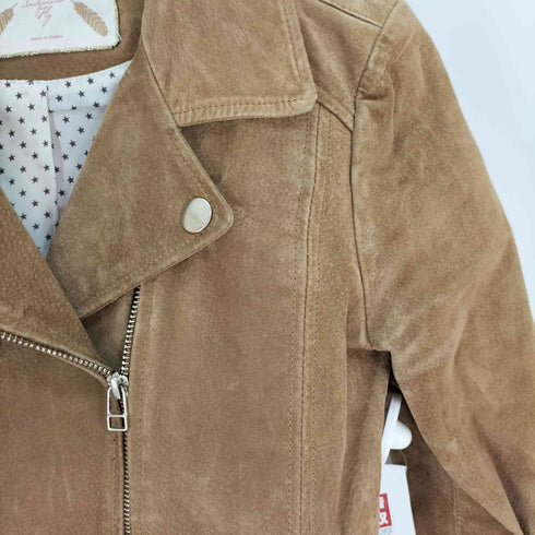 マンゴ MANGO KIDS ピッグレザー ライダースジャケット レディース 13/14