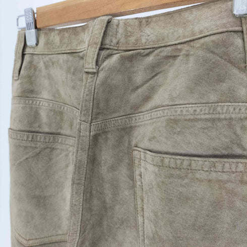 ズッカ ZUCCa ピッグレザー クロップド パンツ 豚革 レディース JPN:S