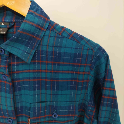 モンベル mont bell チェック柄 ロングスリーブシャツワンピース レディース JPN:M