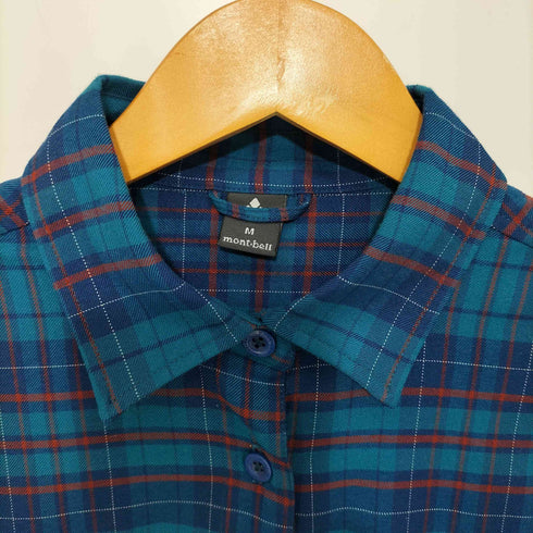 モンベル mont bell チェック柄 ロングスリーブシャツワンピース レディース JPN:M