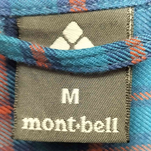 モンベル mont bell チェック柄 ロングスリーブシャツワンピース レディース JPN:M