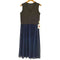 トリココムデギャルソン tricot COMME des GARCONS AD2011 ノースリーブ ウール ニット ドッキング プリーツ スカート ワンピース レディース JPN:S