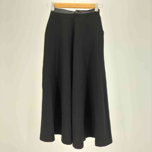 トリココムデギャルソン tricot COMME des GARCONS AD1989 フェイクレザー 切替 ウール スカート レディース JPN:M