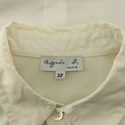アニエスベー agnes b. PARIS バック ハート ロゴ コットン L/S ドレス シャツ メンズ FR:38