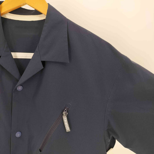 グラミチ GRAMICCI 19SS 別注 SATOSHI YAMANE SOLOTEX サッカー ストレッチ リバーシブル ポリ オープンカラー シャツ メンズ JPN:M