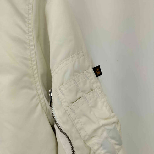 アルファインダストリーズ ALPHA INDUSTRIES MA-1 フライト/ボンバー ジャケット ホワイト メンズ JPN:L