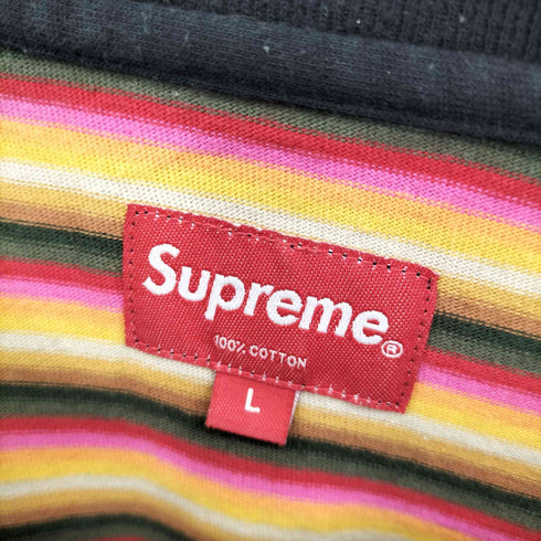 シュプリーム Supreme 17SS Multi Stripe Reflective Patch L/S Top メンズ import:L