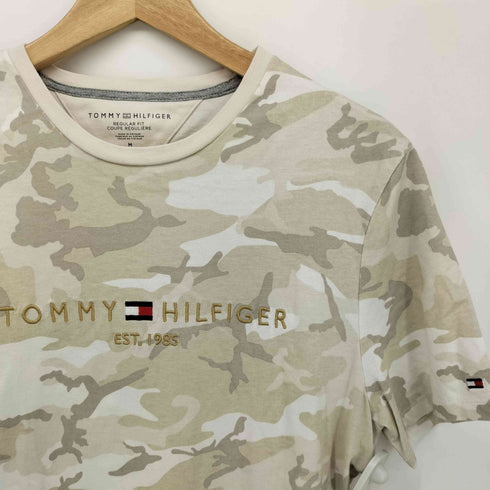 トミーヒルフィガー TOMMY HILFIGER カモ柄 ロゴ刺繍 S/S Tシャツ メンズ import:M