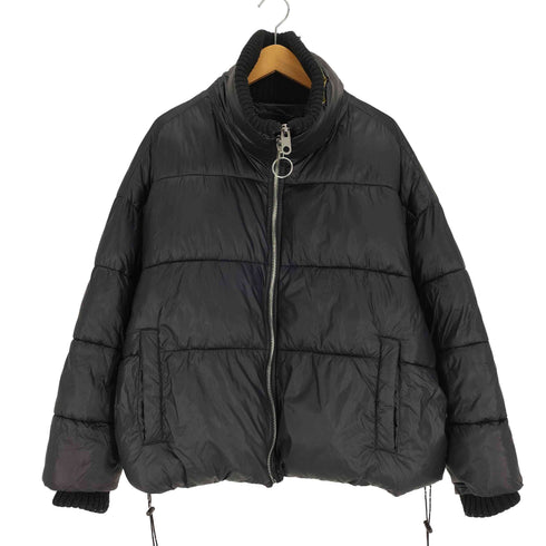 ザラ ZARA 襟リブ切替 ダブルジップ 中綿 ジャケット レディース import:L