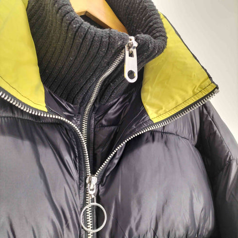 ザラ ZARA 襟リブ切替 ダブルジップ 中綿 ジャケット レディース import:L