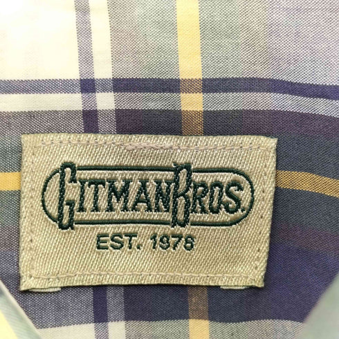 ギットマンブラザーズ GITMAN BROS. USA製 片ポケ チェックBDシャツ メンズ JPN:L
