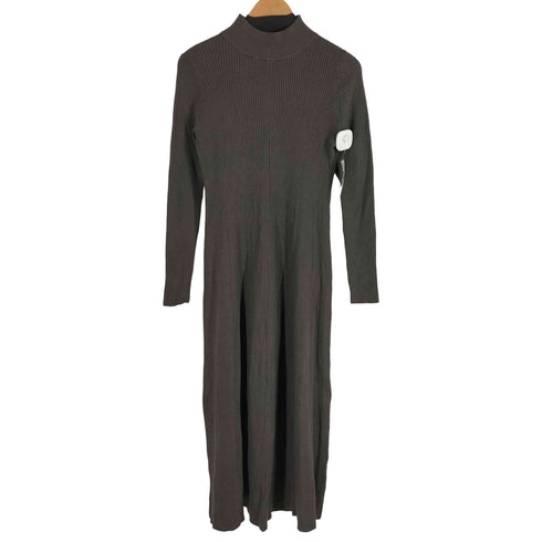 ナチュラルビューティーベーシック NATURAL BEAUTY BASIC 23AW リブフレアニットワンピース レディース JPN:M