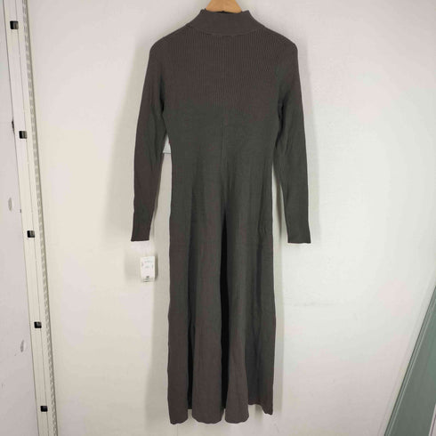 ナチュラルビューティーベーシック NATURAL BEAUTY BASIC 23AW リブフレアニットワンピース レディース JPN:M