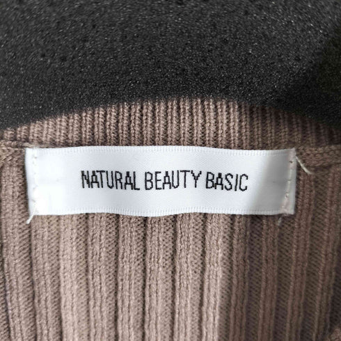 ナチュラルビューティーベーシック NATURAL BEAUTY BASIC 23AW ペプラムビスチェセットニットワンピース レディース JPN:M