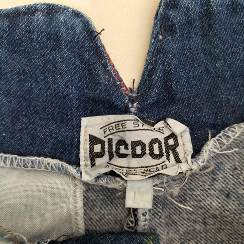 PICDOR ローズプリント デニムショーツ レディース L