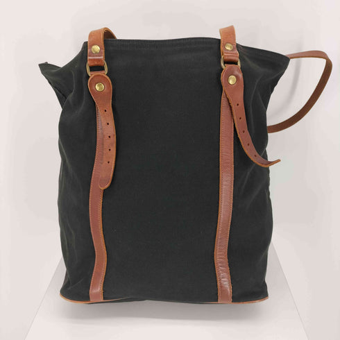 イルビゾンテ IL BISONTE レザーコンビ キャンバス トートバッグ レディース ONE SIZE