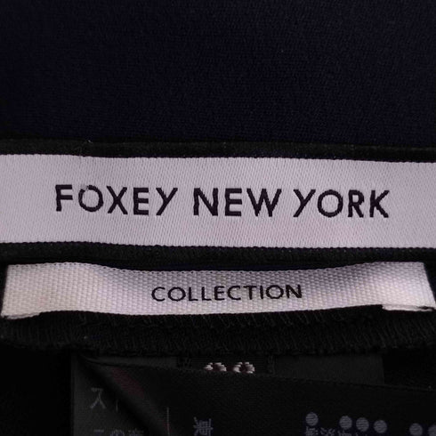 フォクシーニューヨーク FOXEY NEW YORK ニット切替 タートルネック ワンピース レディース 38