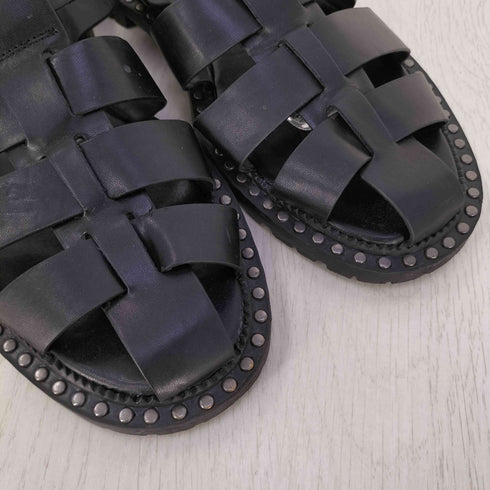 ザラ ZARA スタッズ レザー グルカサンダル メンズ JPN:26.5