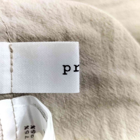 プリット Prit バックボタン コットンリネン ワンピース レディース ONE SIZE