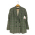 ザラ ZARA WOMAN チェック リネン ダブルブレスト テーラードジャケット レディース import:M