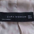 ザラ ZARA WOMAN チェック リネン ダブルブレスト テーラードジャケット レディース import:M