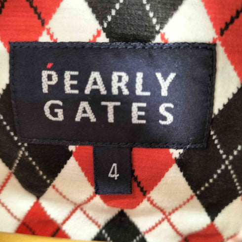 パーリーゲイツ PEARLY GATES アーガイルチェックボタンダウンL/Sポロシャツ ゴルフ メンズ JPN:4