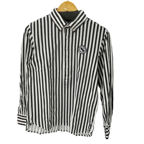 パーリーゲイツ PEARLY GATES ロゴワッペンストライプボタンダウンL/Sポロシャツ ゴルフ メンズ JPN:4