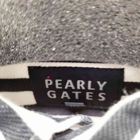 パーリーゲイツ PEARLY GATES ロゴワッペンストライプボタンダウンL/Sポロシャツ ゴルフ メンズ JPN:4