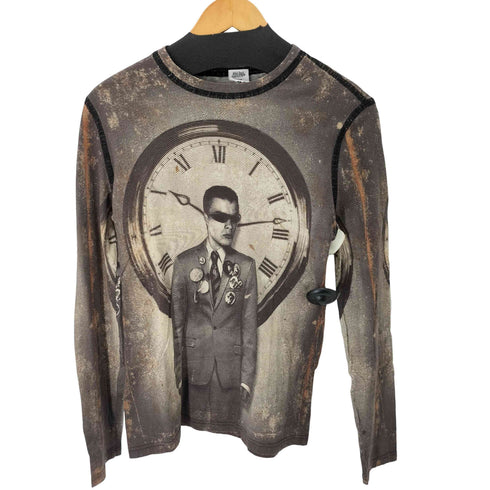 ジャンポールゴルチエオム Jean Paul GAULTIER HOMME 00s 03AW Clockwork Full Print Longsleeve 総柄プリントL/S Tシャツ メンズ EUR:48
