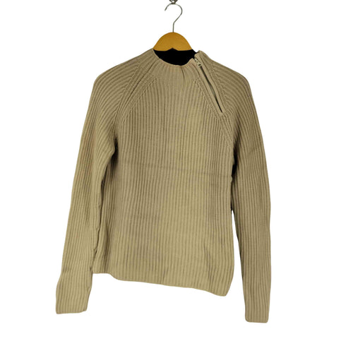 ザラ ZARA ラグラン ジップ加工 ハイネックニット メンズ us m