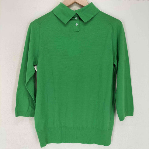 オールドイングランド OLD ENGLAND バックボタンニットポロシャツ レディース 38
