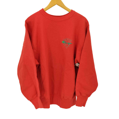 チャンピオン Champion 90S REVERSE WEAVE USA製 刺繍タグ ATHLETIC APPAREL ロゴ刺繍 クルーネックスウェット メンズ JPN:XL