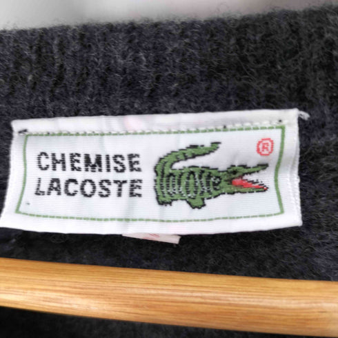 シュミーズラコステ CHEMISE LACOSTE ウール100%ロゴワッペンクロップドVネックセーター レディース JPN:3